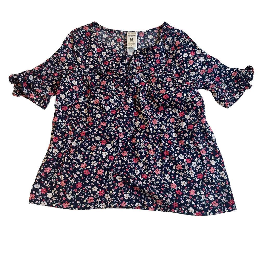Girl's Carters Floral Blouse sz 5T